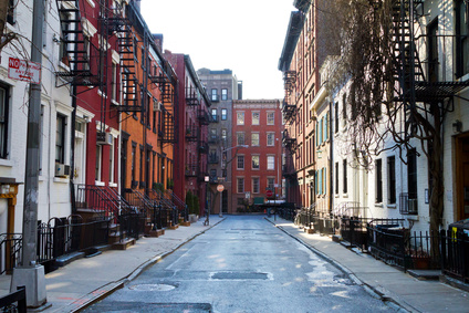 New York City - Historic buildings on Gay Street in Manhattan